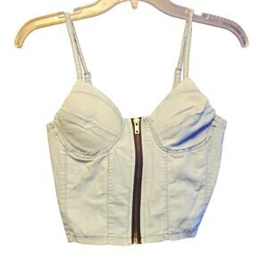 vintage Tilt denim crop top size small